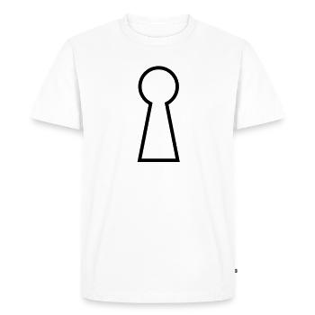 Trou de serrure - T-shirt Premium bio Homme - blanc - Devant - Nico (187cm)