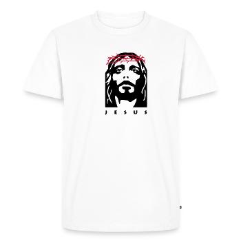 jesus - T-shirt Premium bio Homme - blanc - Devant - Nico (187cm)