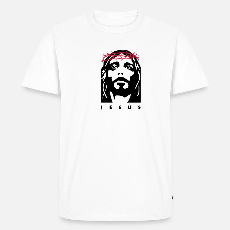 jesus - Männer Premium Bio T-Shirt - Weiß