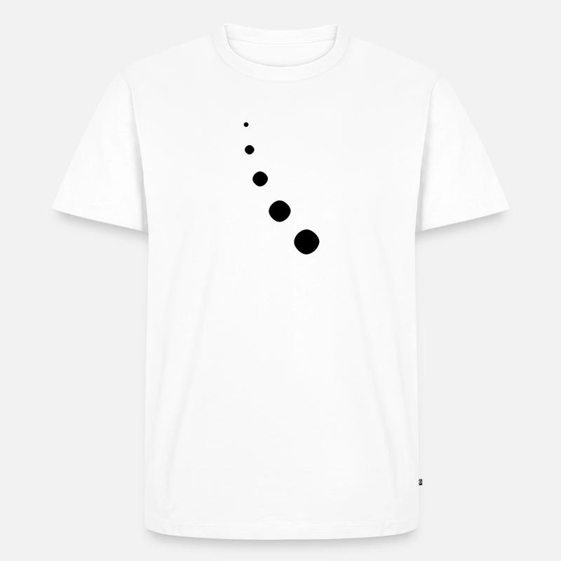 Punkte Dekor Bogen - Männer Premium Bio T-Shirt - Weiß