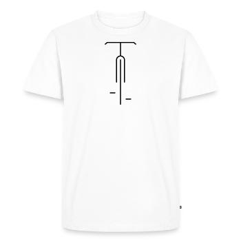 J'aime mon vélo vélo de route minimaliste vtt - T-shirt Premium bio Homme - blanc - Devant - Nico (187cm)