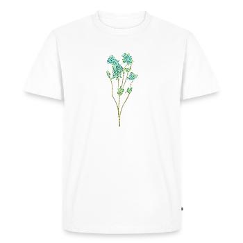 Arbuste - mosaïque illustration blanc - T-shirt Premium bio Homme - blanc - Devant - Nico (187cm)