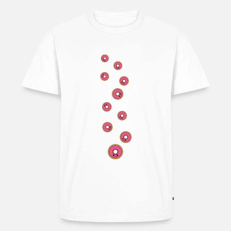 Donut Comic - Männer Premium Bio T-Shirt - Weiß