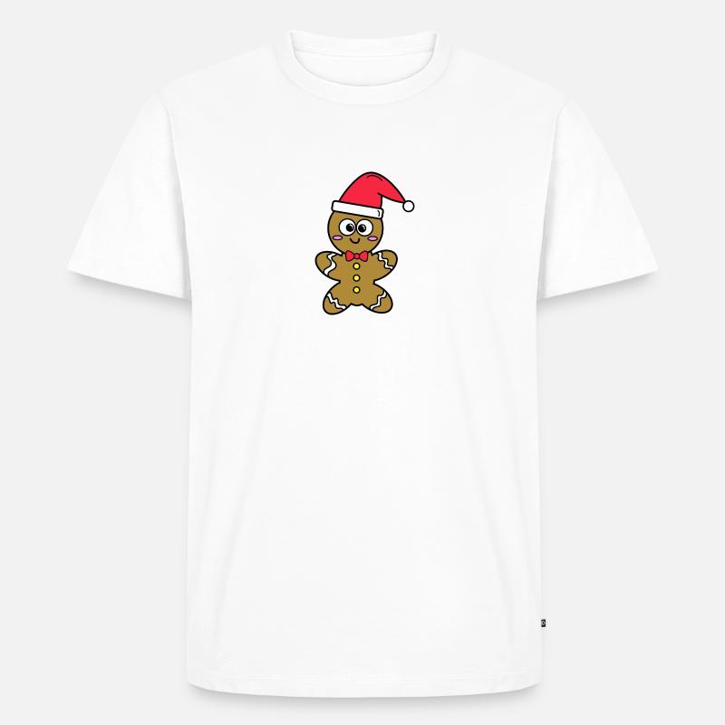 Lebkuchenmann - Männer Premium Bio T-Shirt - Weiß