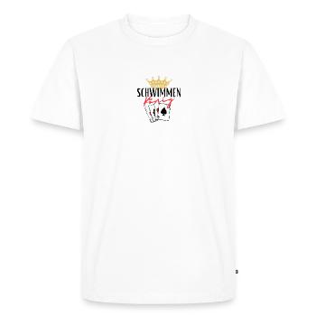 Roi de la natation - T-shirt Premium bio Homme - blanc - Devant - Nico (187cm)