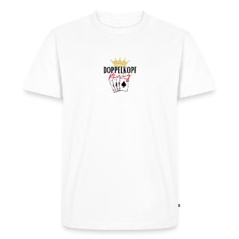 Double Head King - Men's Premium Organic T-Shirt - white - Front - Nico (187cm)