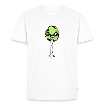 Laughing Cartoon Birch - Men's Premium Organic T-Shirt - white - Front - Nico (187cm)