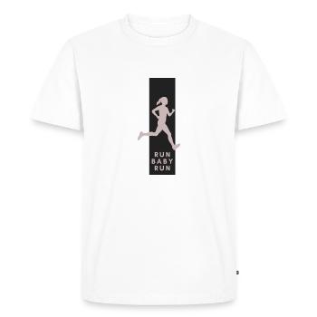 COURIR BÉBÉ COURIR - T-shirt Premium bio Homme - blanc - Devant - Nico (187cm)