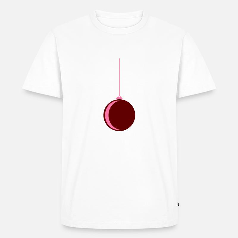 Weihnachtskugel - Männer Premium Bio T-Shirt - Weiß