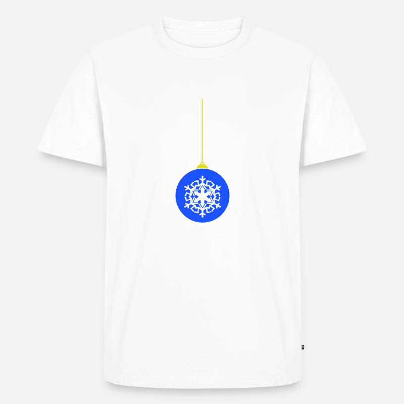 Weihnachtskugel deko - Männer Premium Bio T-Shirt - Weiß