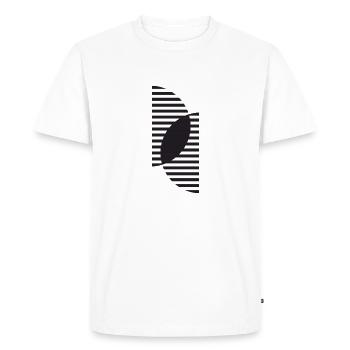 circles lines design - Men's Premium Organic T-Shirt - white - Front - Nico (187cm)