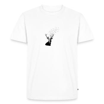 Silhouette de cerf - T-shirt Premium bio Homme - blanc - Devant - Nico (187cm)