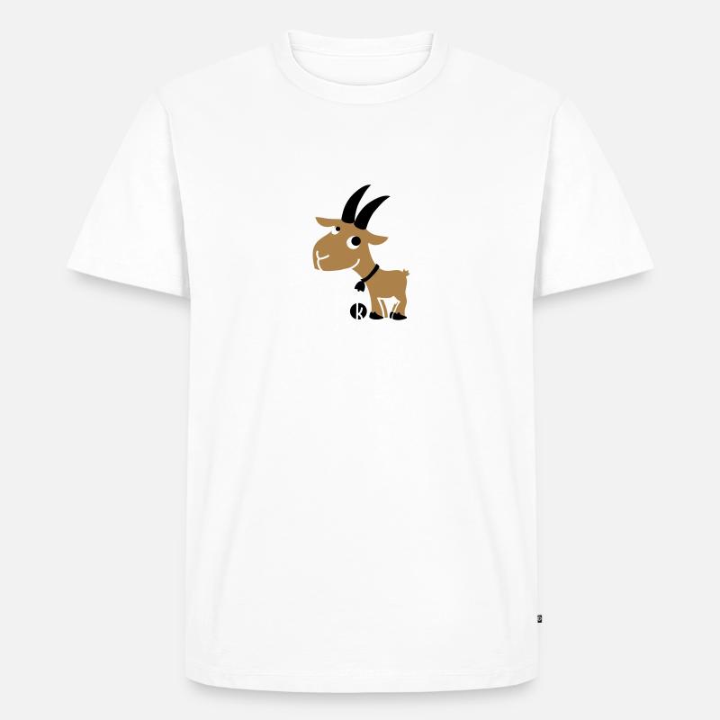 Ziege - Männer Premium Bio T-Shirt - Weiß
