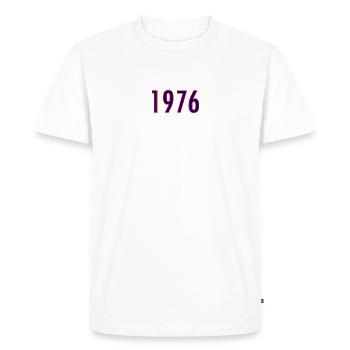 Year 1976 Neon Style - Men's Premium Organic T-Shirt - white - Front - Nico (187cm)
