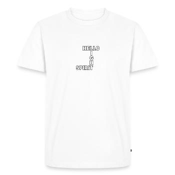 Bonjour de Lumière - T-shirt Premium bio Homme - blanc - Devant - Nico (187cm)