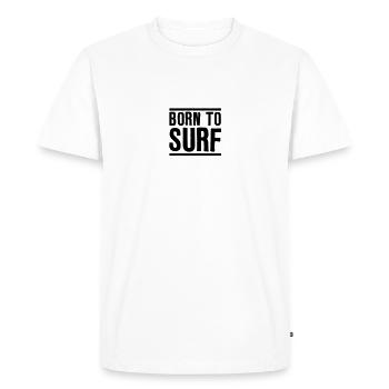 su07 born to surf - Men's Premium Organic T-Shirt - white - Front - Nico (187cm)