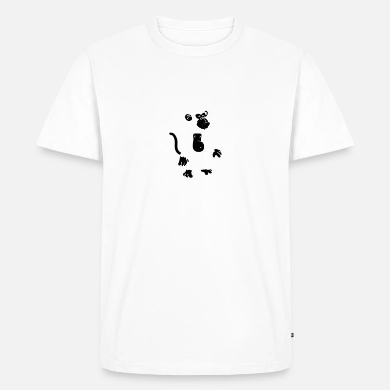 Cool Affen Design - Männer Premium Bio T-Shirt - Weiß