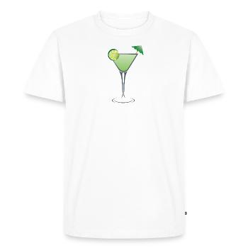 Cocktail avec parapluie. Douces soirées d’été avec plaisir - T-shirt Premium bio Homme - blanc - Devant - Nico (187cm)