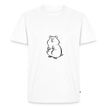 Hamster - T-shirt Premium bio Homme - blanc - Devant - Nico (187cm)
