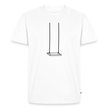 balançoire belle aire de jeux balançoire amusement assis - T-shirt Premium bio Homme - blanc - Devant - Nico (187cm)