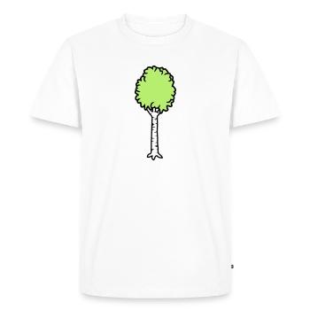 Birch Trees Cool - Men's Premium Organic T-Shirt - white - Front - Nico (187cm)