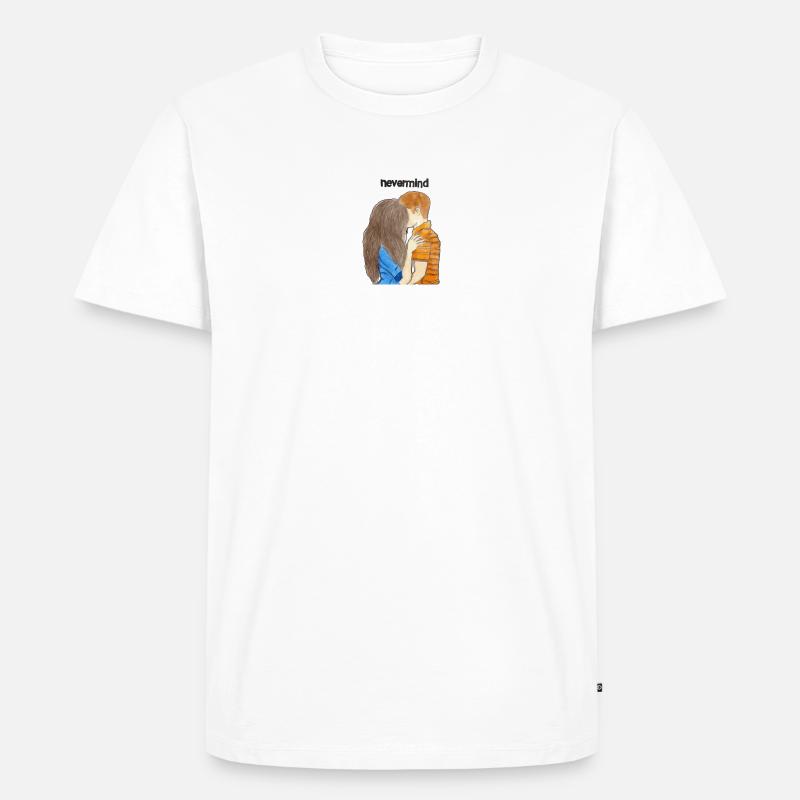 nevermind - Männer Premium Bio T-Shirt - Weiß