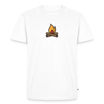 Fire - Men's Premium Organic T-Shirt - white - Front - Nico (187cm)