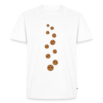 Cookies Comic - Men's Premium Organic T-Shirt - white - Front - Nico (187cm)