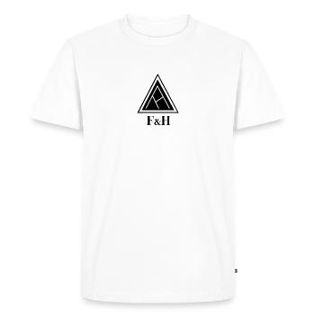 F&H cie. - T-shirt Premium bio Homme - blanc - Devant - Nico (187cm)
