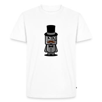 Gentleman Robot - Men's Premium Organic T-Shirt - white - Front - Nico (187cm)