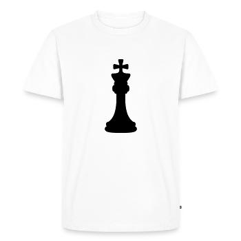 Black Chess King - Men's Premium Organic T-Shirt - white - Front - Nico (187cm)