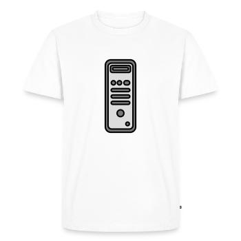 Icône de tour d’ordinateur du châssis - T-shirt Premium bio Homme - blanc - Devant - Nico (187cm)