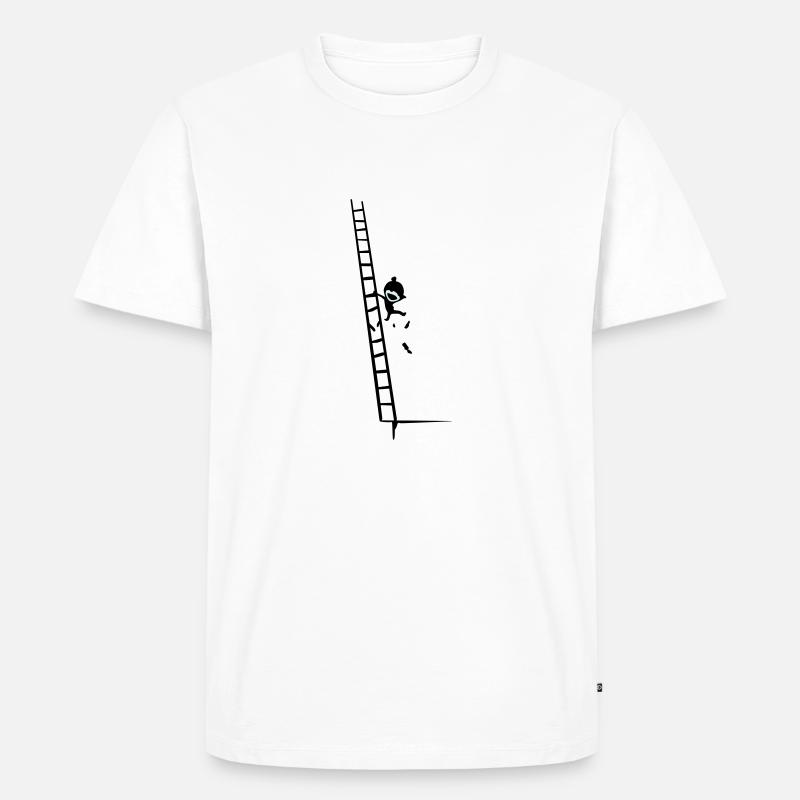 climb & fall - Männer Premium Bio T-Shirt - Weiß