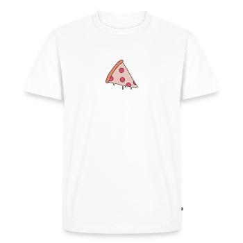 Tranche de pizza - T-shirt Premium bio Homme - blanc - Devant - Nico (187cm)