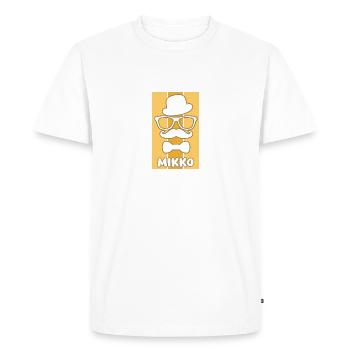 First name Mikko - Men's Premium Organic T-Shirt - white - Front - Nico (187cm)