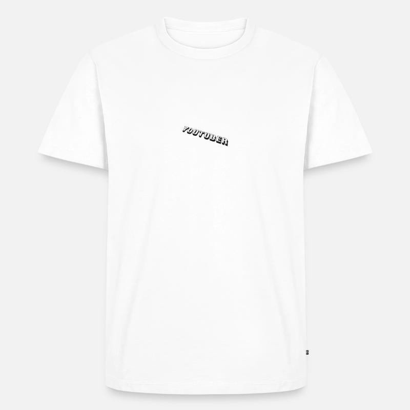 YOUTUBER - Männer Premium Bio T-Shirt - Weiß