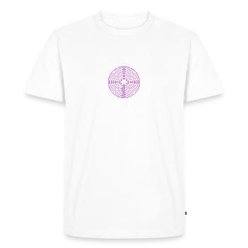 Labyrinth of Chartres purple - Men's Premium Organic T-Shirt - white - Front - Nico (187cm)