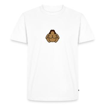 Fat Woman - Men's Premium Organic T-Shirt - white - Front - Nico (187cm)
