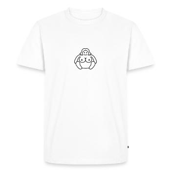 Naked Fat Woman - Men's Premium Organic T-Shirt - white - Front - Nico (187cm)