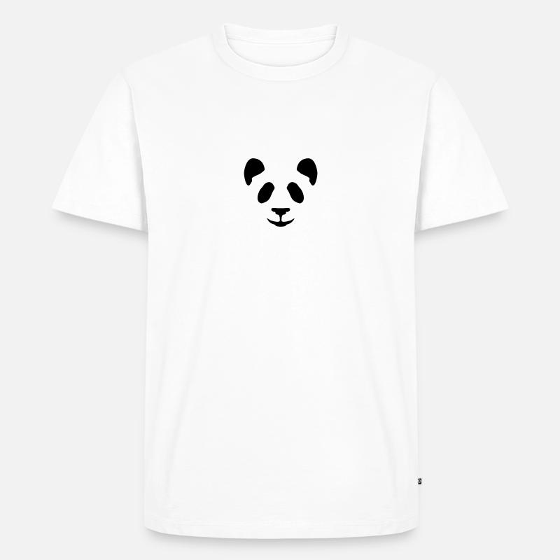 Panda Face - Männer Premium Bio T-Shirt - Weiß