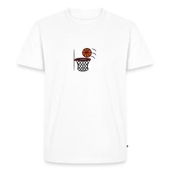 Panier de basket - T-shirt Premium bio Homme - blanc - Devant - Nico (187cm)
