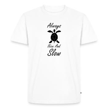 Turtle Turtle - Men's Premium Organic T-Shirt - white - Front - Nico (187cm)