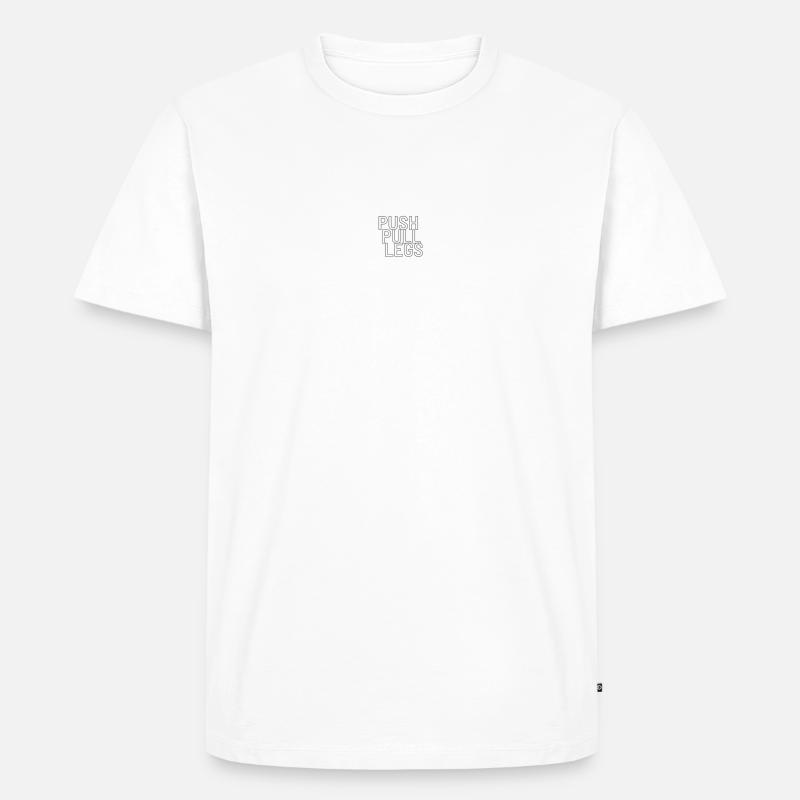 Push Pull Legs Trainingssplit - Männer Premium Bio T-Shirt - Weiß