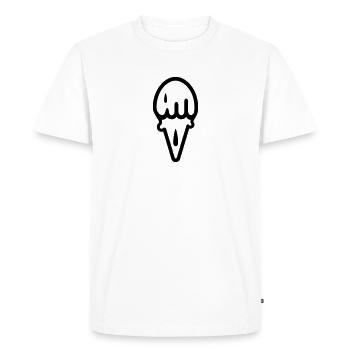 Glace - T-shirt Premium bio Homme - blanc - Devant - Nico (187cm)