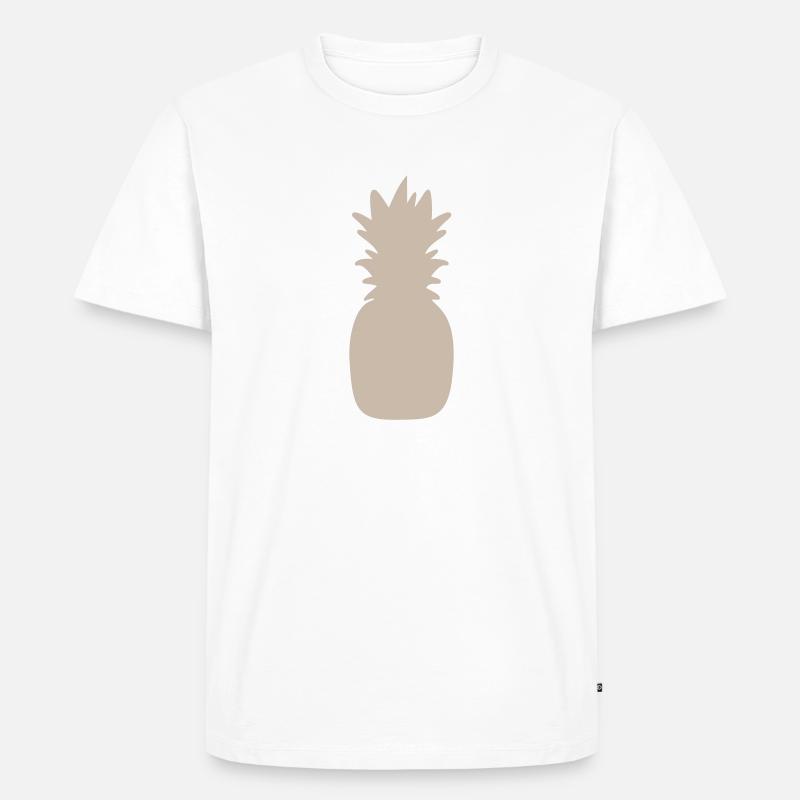 Ananas 2 - Männer Premium Bio T-Shirt - Weiß
