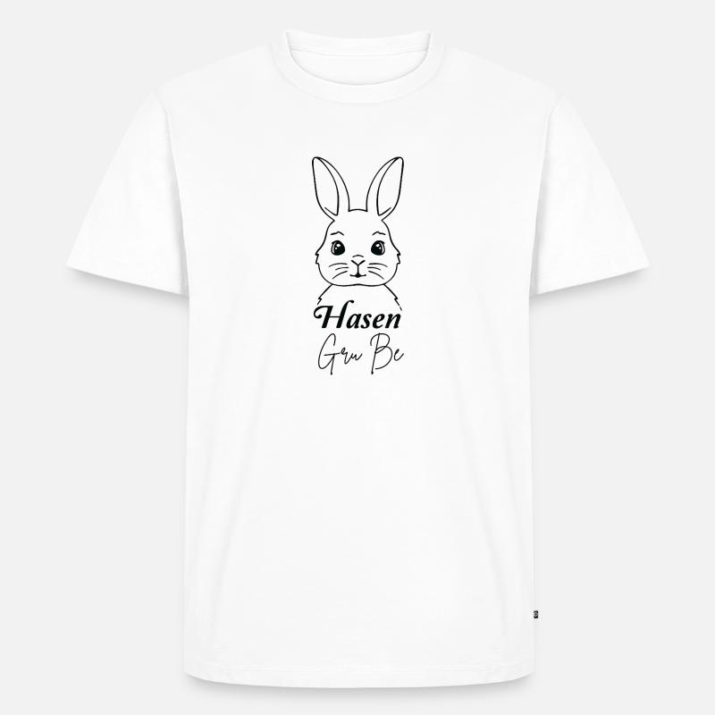 Hasengrüße 🐰🌸 - Männer Premium Bio T-Shirt - Weiß