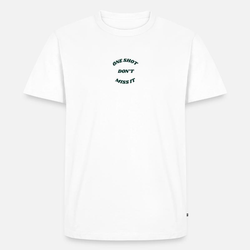 one_shot-removebg-preview - Männer Premium Bio T-Shirt - Weiß