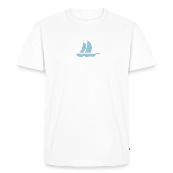 Segelboot (1c) - Men's Premium Organic T-Shirt - white - Front - Nico (187cm)
