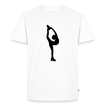 Patinage artistique - T-shirt Premium bio Homme - blanc - Devant - Nico (187cm)