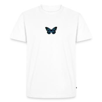 Butterfly blue - Men's Premium Organic T-Shirt - white - Front - Nico (187cm)